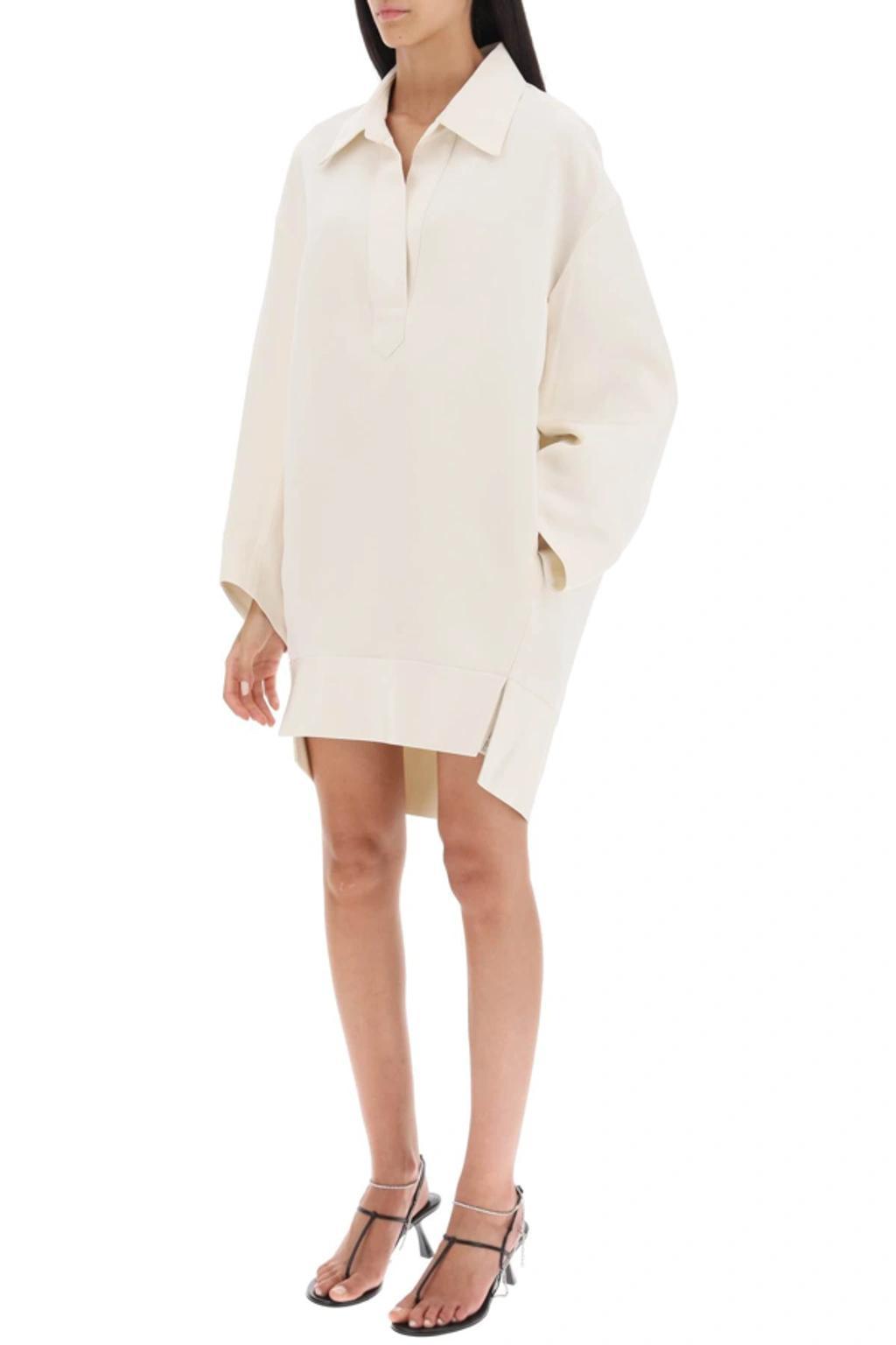 Kal Viscose Blend Mini Dress In White Product Image