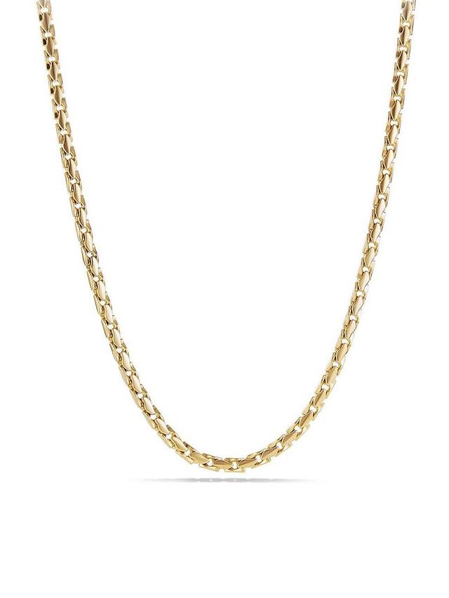 Mens Fluted Chain Necklace In 18K Gold, 5mm Product Image