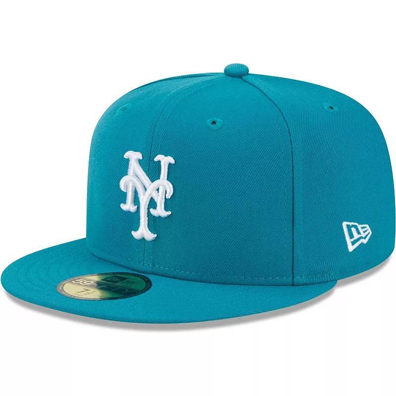 Mens New Era Turquoise New York Mets 59FIFTY Fitted Hat Turq/Blue Product Image