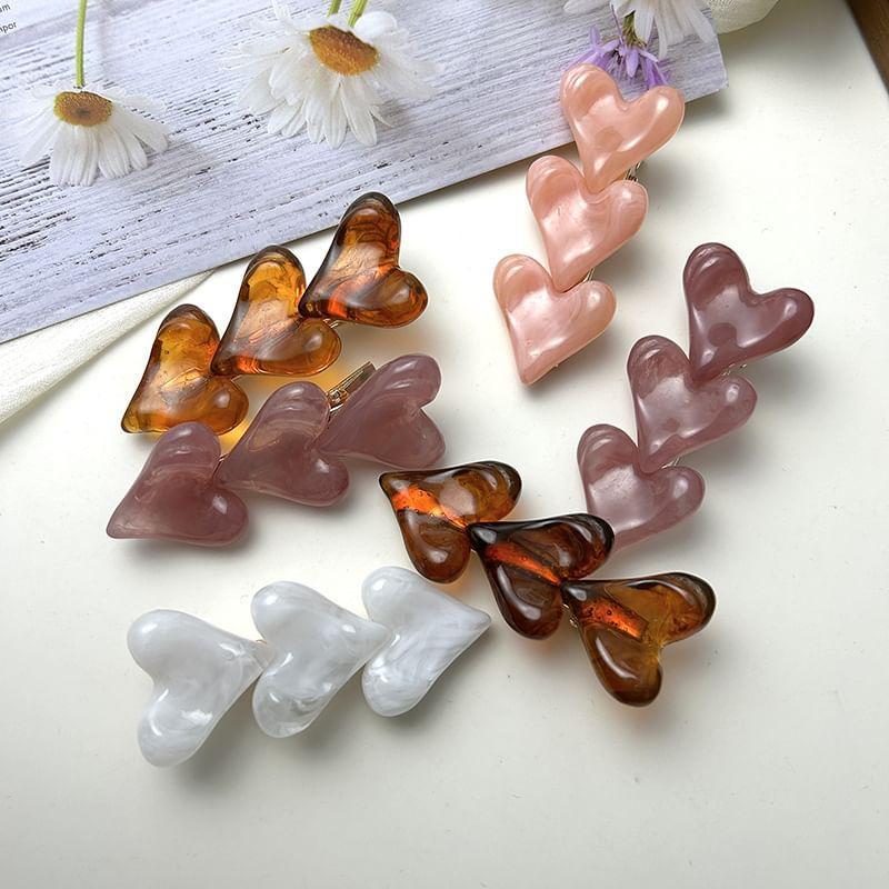 Heart Acetate Hair Clip Product Image