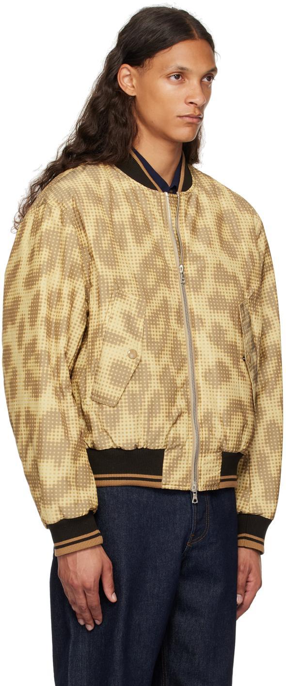 DRIES VAN NOTEN Yellow Printed Bomber Jacket In 101 Sand Product Image