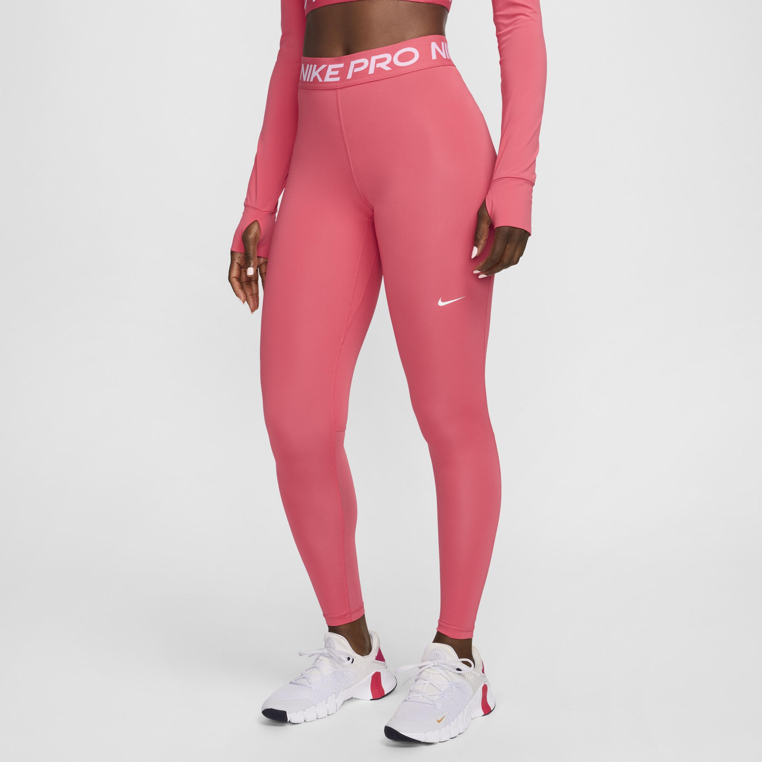 Women's Nike Pro Mid-Rise Mesh-Paneled Leggings Product Image