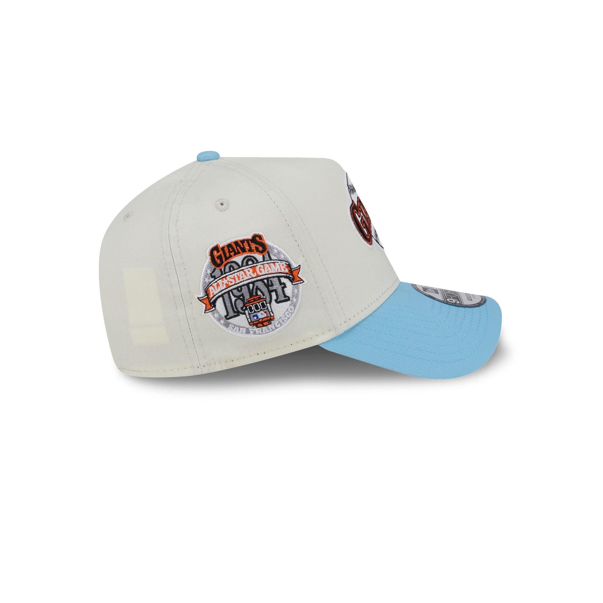 San Francisco Giants Chrome White 9FORTY A-Frame Snapback Hat Male Product Image