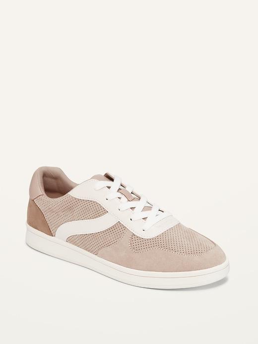 Soft-Brushed Faux-Suede Sneakers Product Image