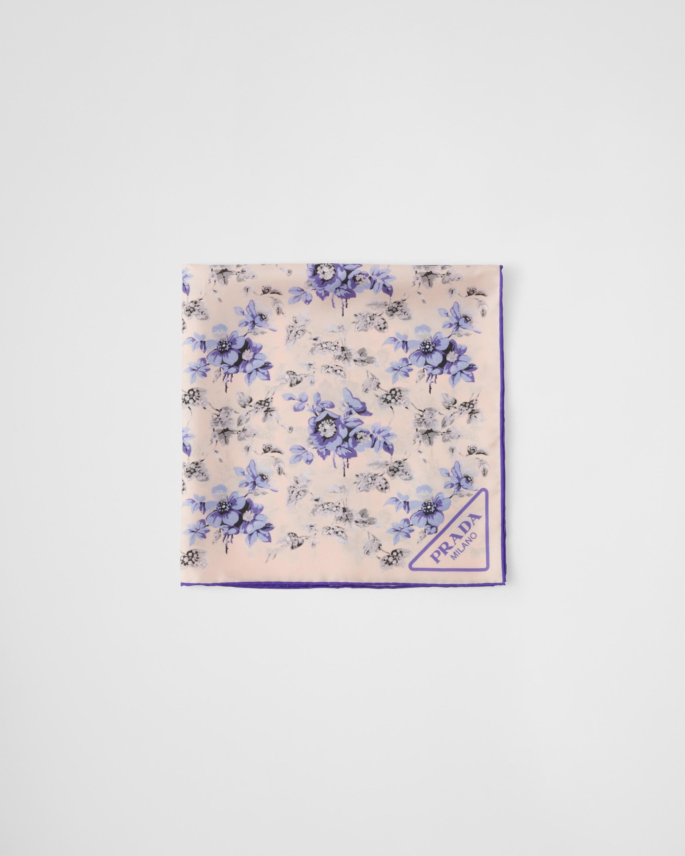 Printed silk twill scarf Product Image