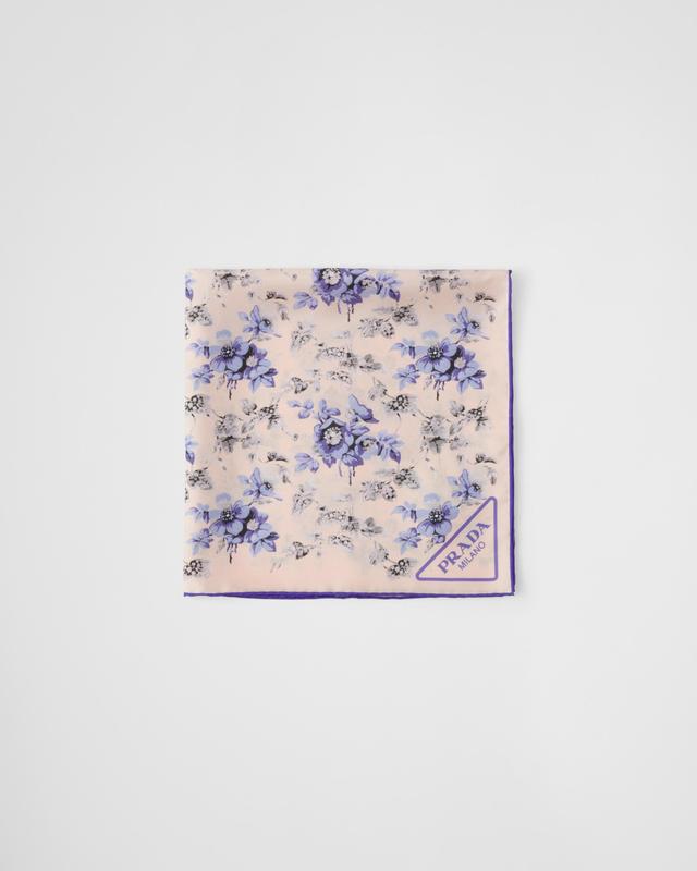 Printed silk twill scarf Product Image