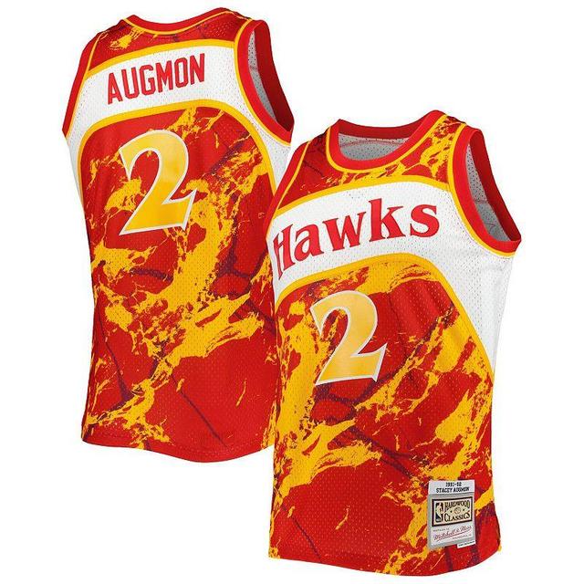 Mens Mitchell & Ness Stacey Augmon Atlanta Hawks 1991-92 Hardwood Classics Marble Swingman Jersey Product Image