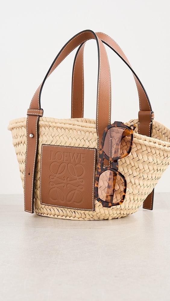 What Goes Around Comes Around Loewe Raffia Small Basket Bag | Shopbop Product Image