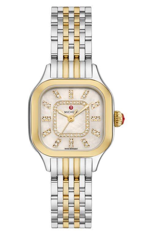 MICHELE 29mm Meggie Diamond Dial and Mother-of-Pearl Watch, Two-Tone Product Image