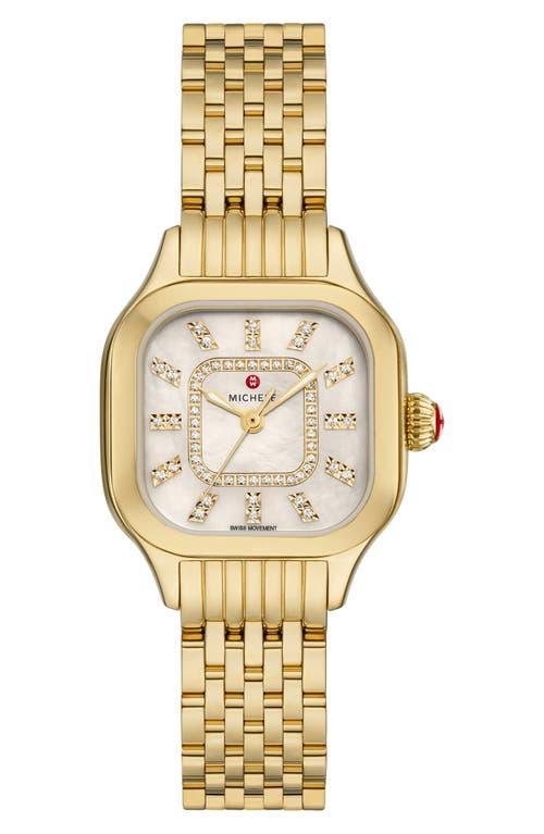 MICHELE Meggie Diamond Dial Watch Head & Bracelet, 29mm Product Image