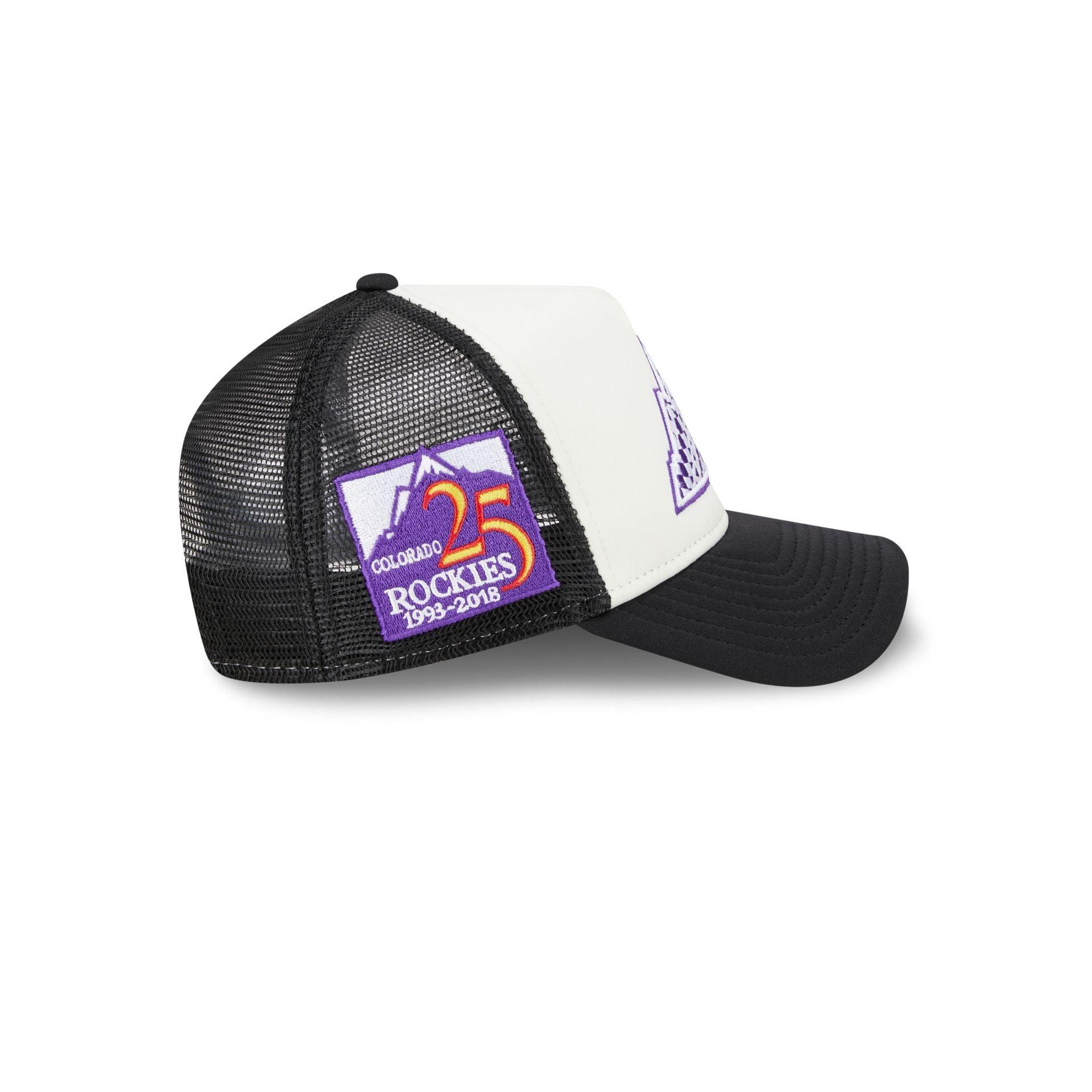 Colorado Rockies Checkered Flag 9FORTY A-Frame Trucker Hat Male Product Image