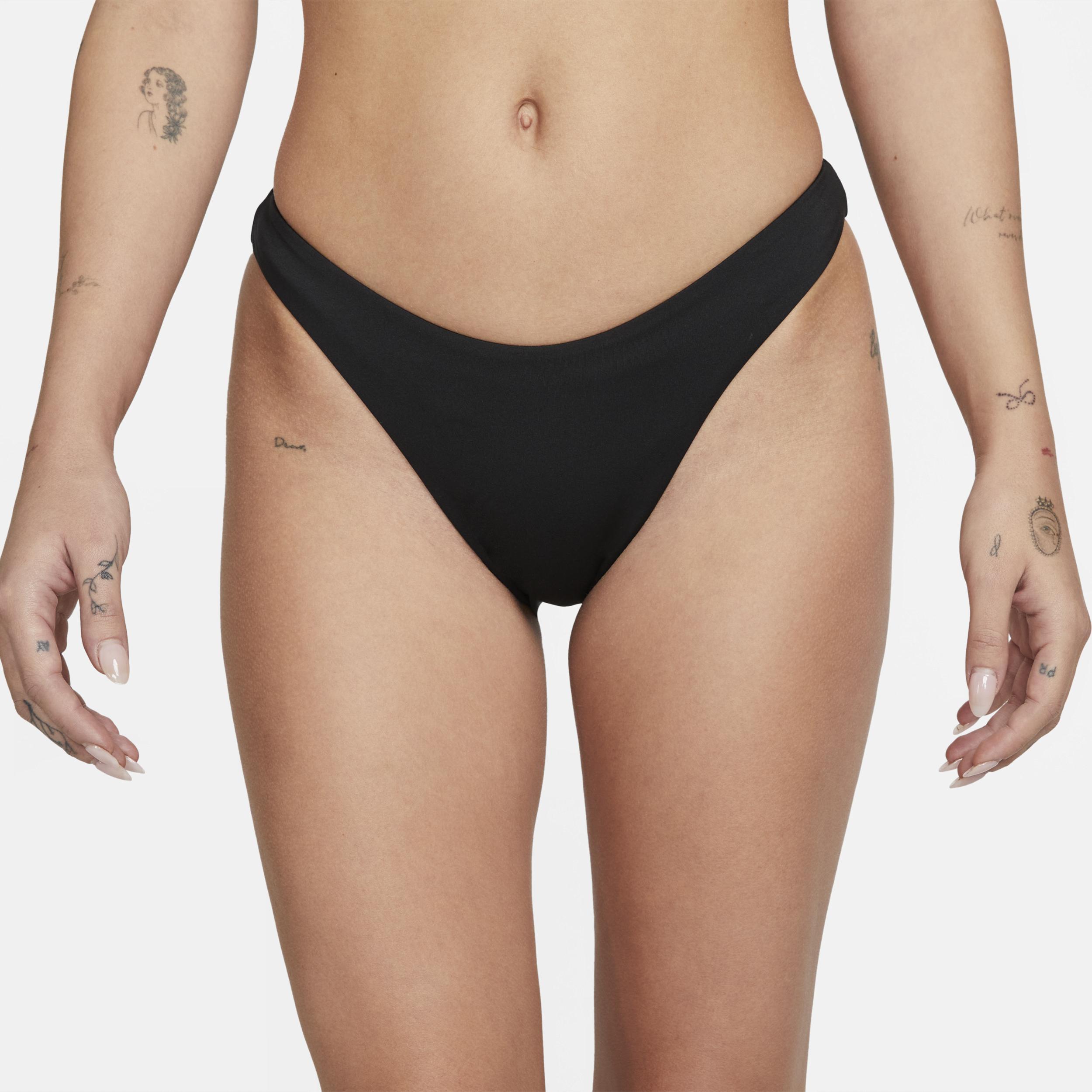 Nike Women's Essential Sling Bikini Swim Bottom in Black, Size: 2XL | NESSC230-001 Product Image