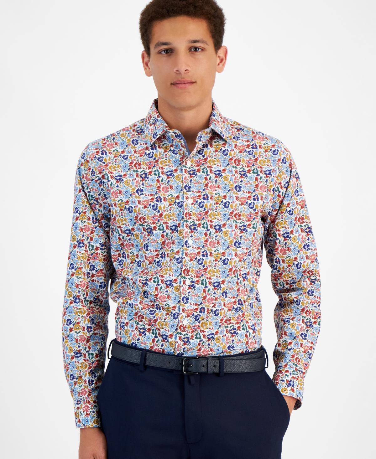 Bar Iii Mens Slim-Fit Floral Dress Shirt, Created for Macys Product Image