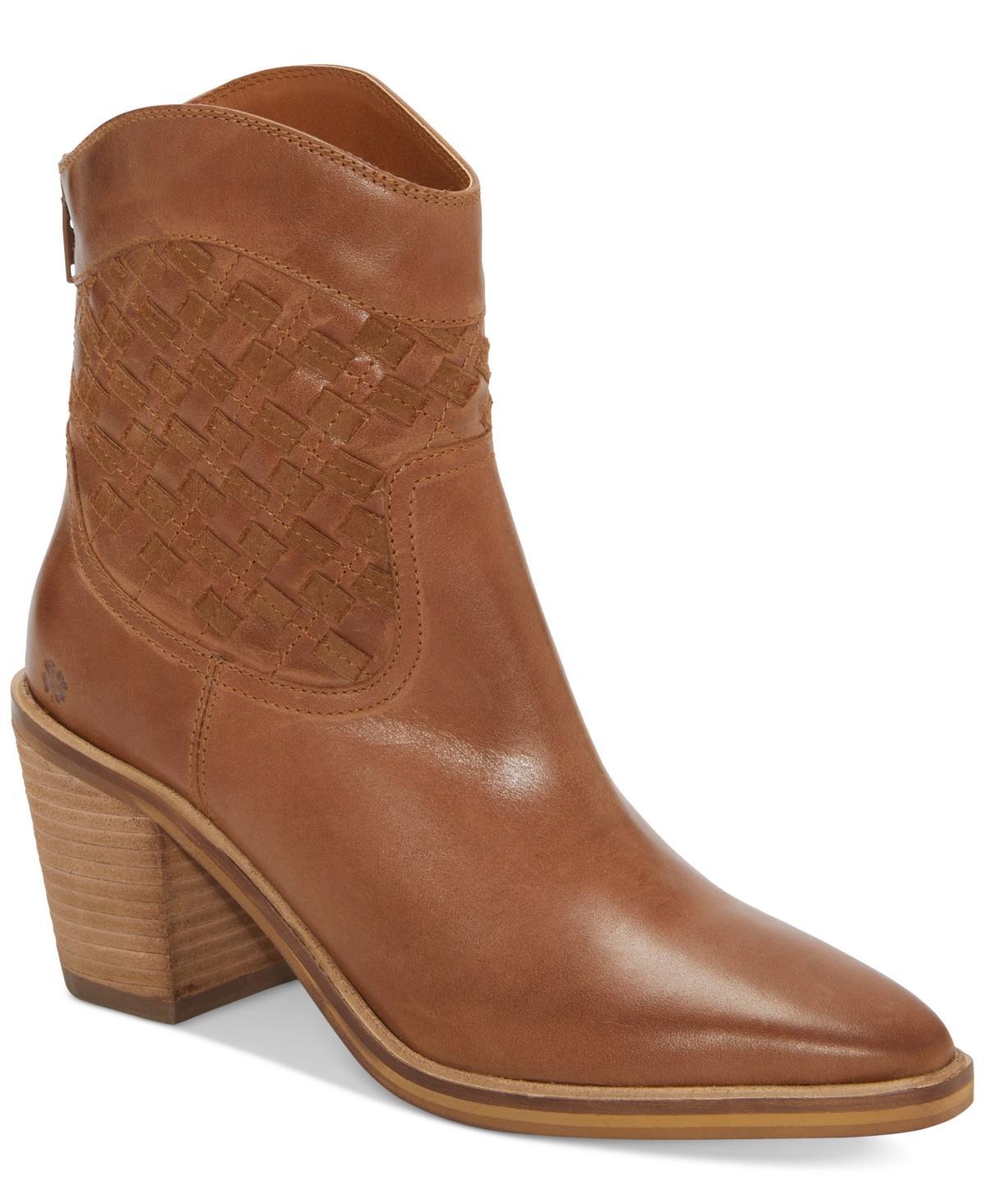 Lucky Brand Womens Aryleis Block-Heel Ankle Cowboy Booties Product Image