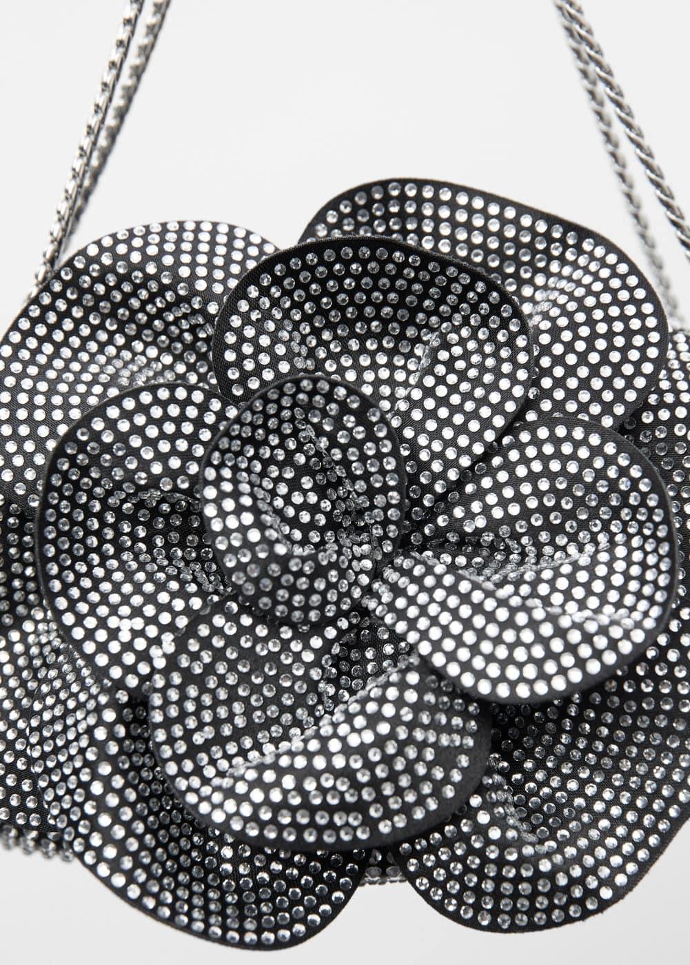 MANGO - Rhinestone maxi-flower bag - One size - Women Product Image