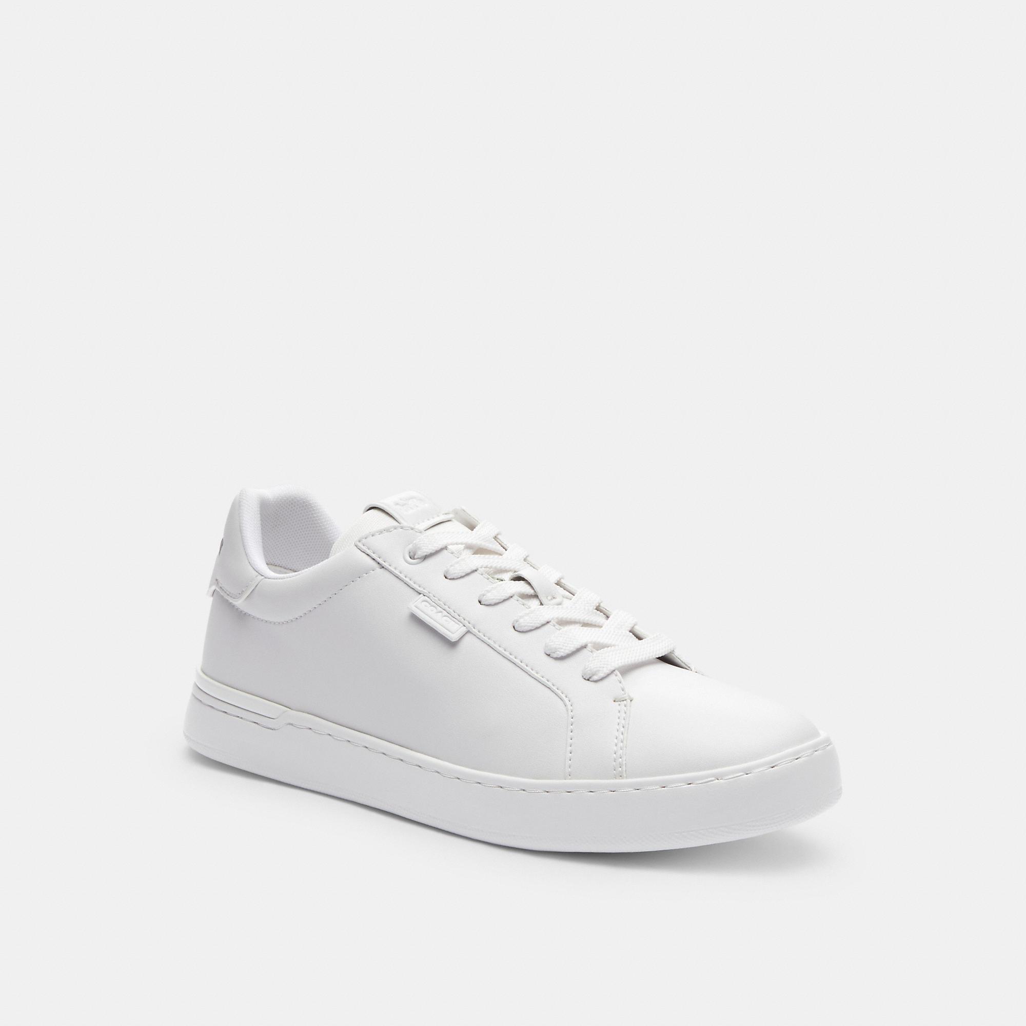 COACH Lowline Leather Low Top (Optic ) Men's Shoes Product Image