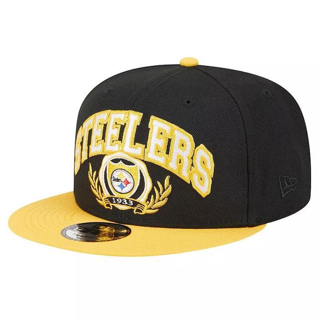 Mens New Era /Gold Pittsburgh Steelers Team Establish 9FIFTY Snapback Hat Product Image