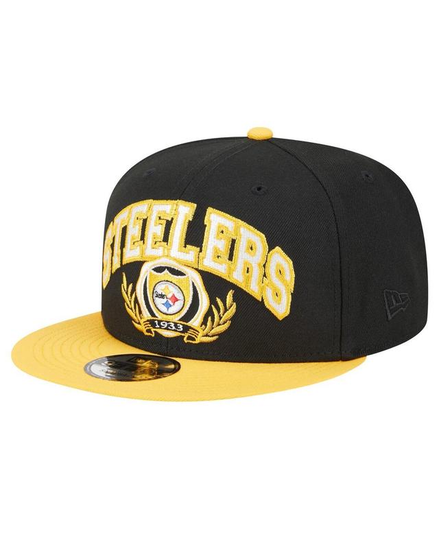 Mens New Era /Gold Pittsburgh Steelers Team Establish 9FIFTY Snapback Hat Product Image