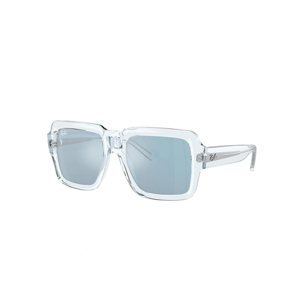 RAY BAN Magellan Bio-based Sunglasses Transparent Light Blue Frame Blue Lenses 54-19 Product Image