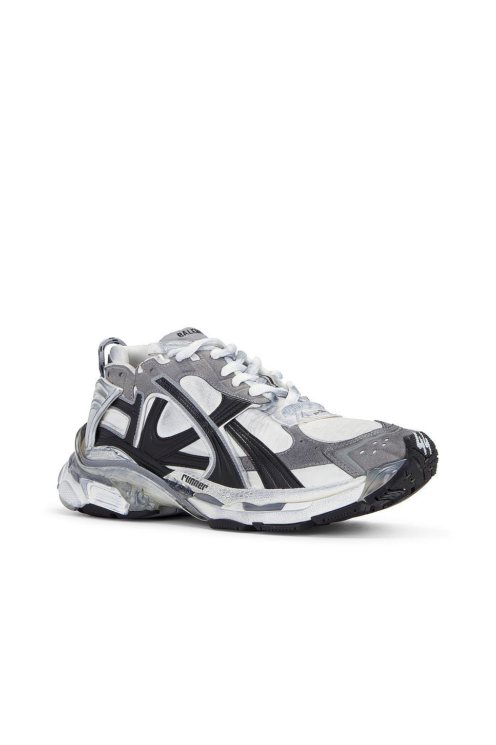 Balenciaga Runner Sneaker in Grey  White  & Black - White. Size 43 (also in 41, 44, 45). Product Image