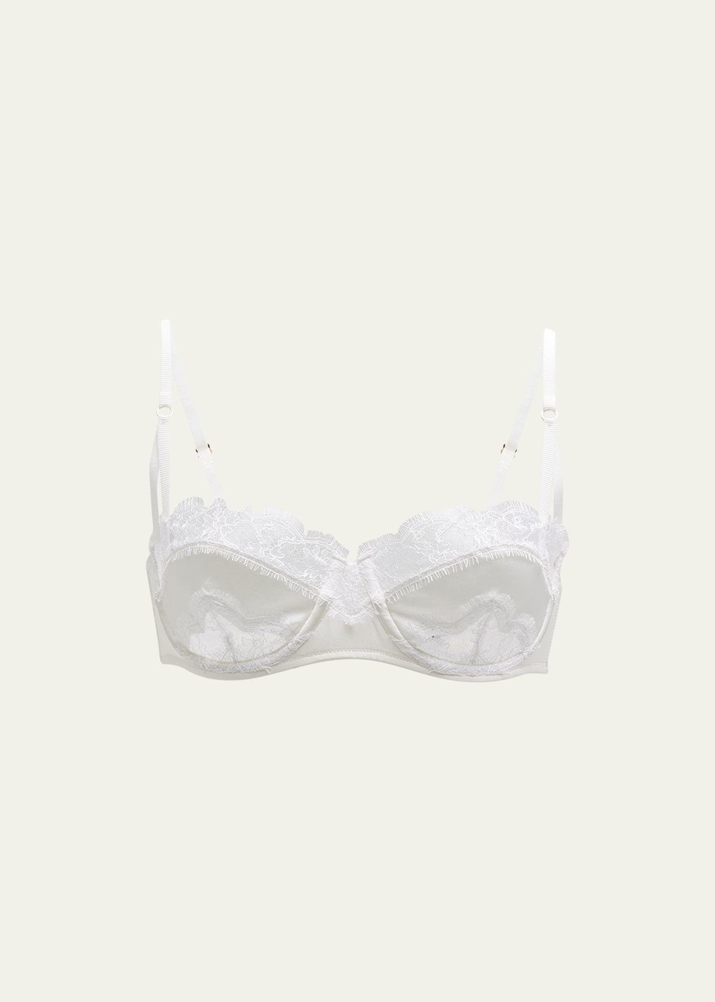 Womens Lace Inset Balconette Bra Product Image