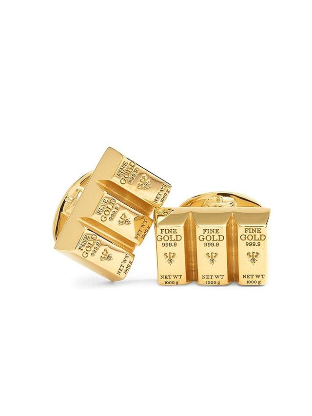 Mens 18K Gold Vermeil Bullion Bar Cufflinks Product Image