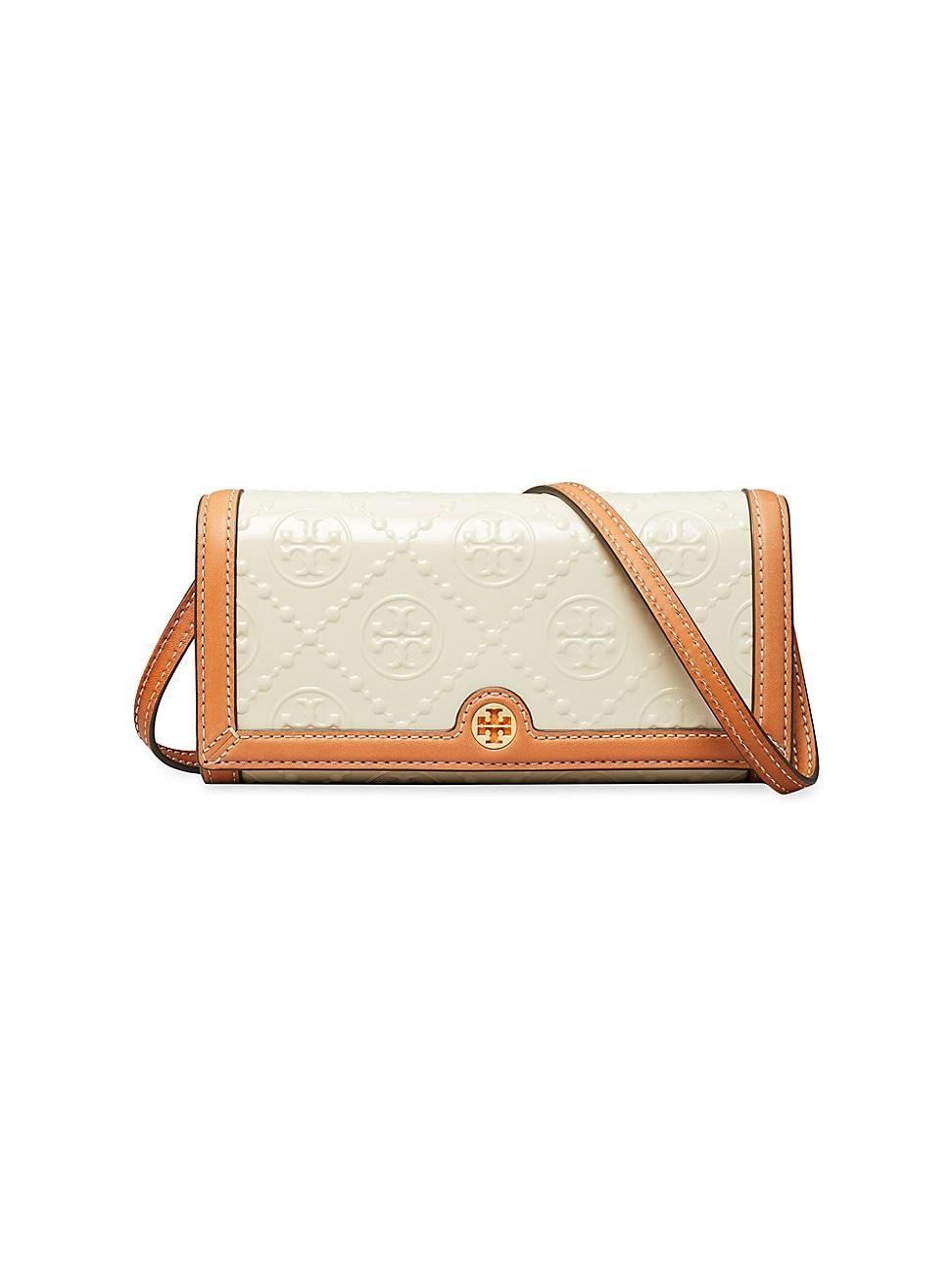 Womens T Monogram Patent Leather Crossbody Wallet Product Image