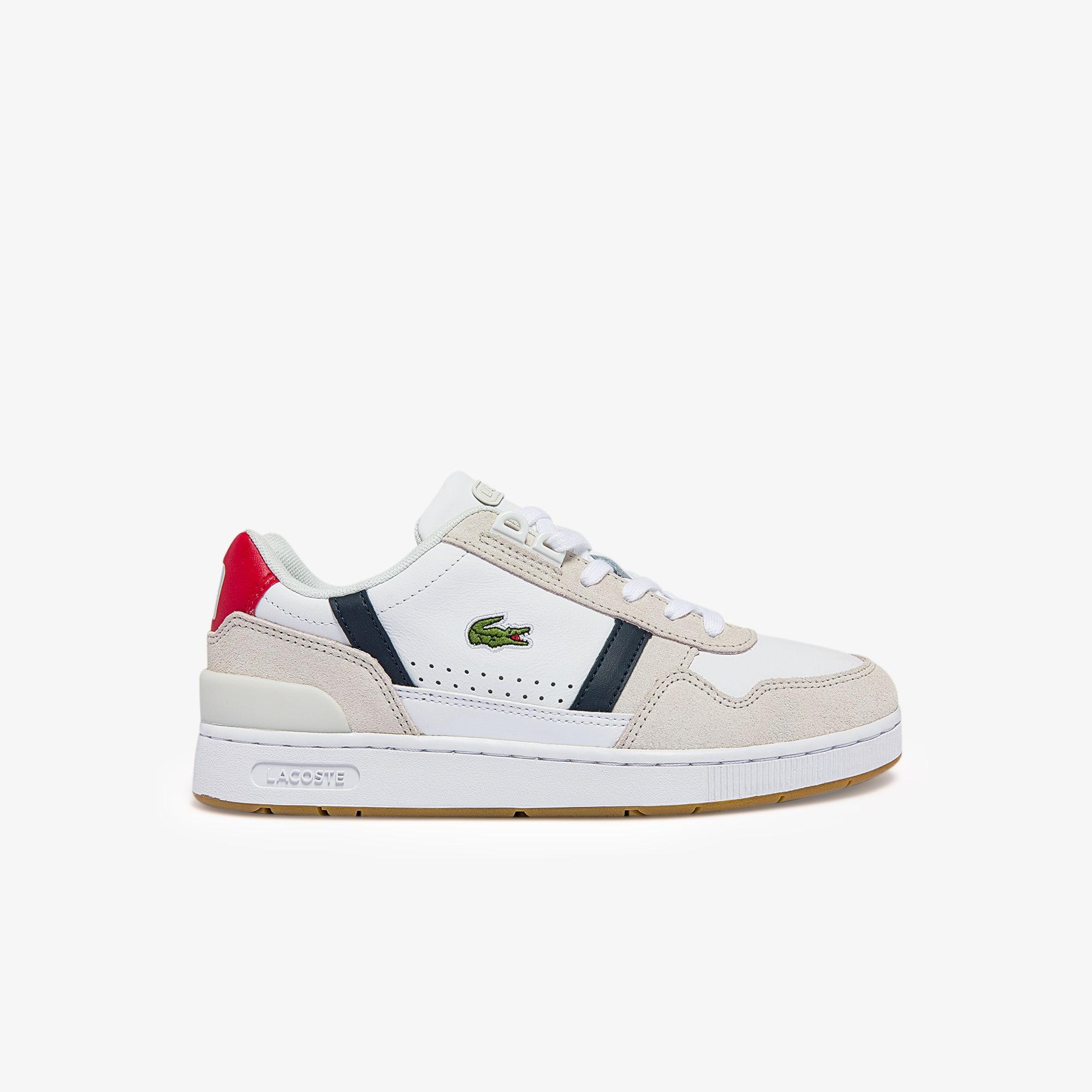 Women's T-Clip Tricolour Leather and Suede Trainers Product Image