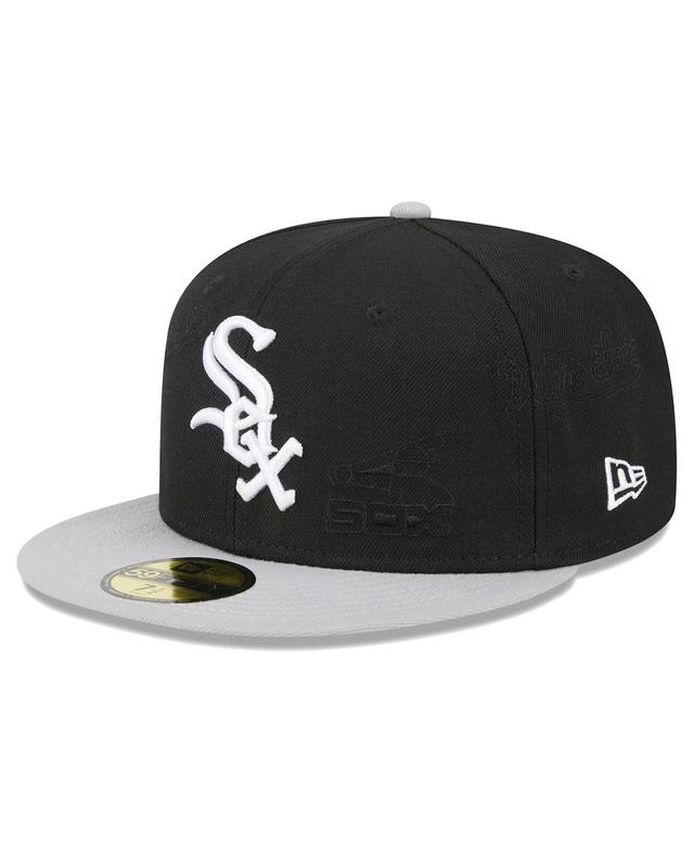 Mens New Era /Gray Chicago White Sox Multi Logo 59FIFTY Fitted Hat Product Image