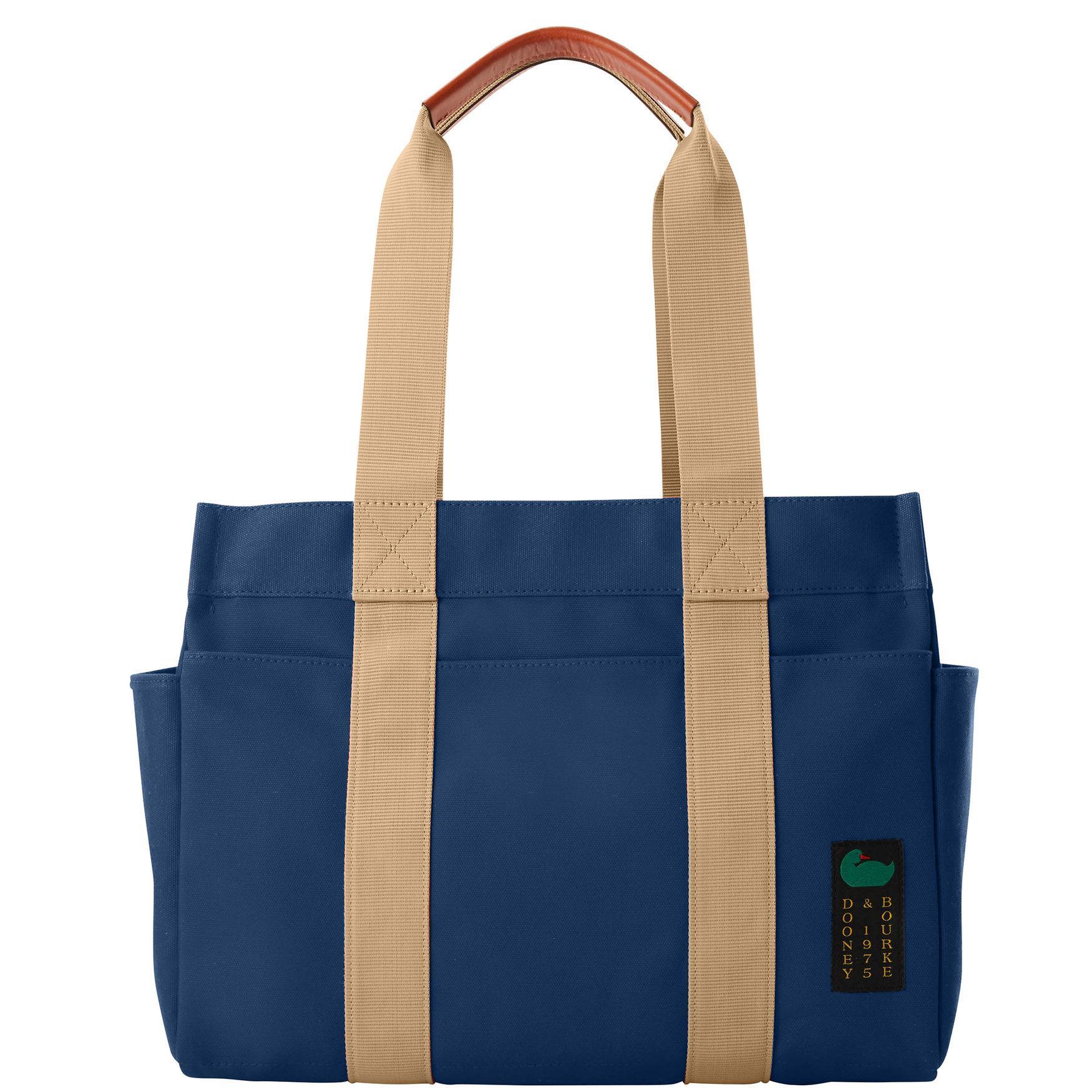 Dooney & Bourke Womens Canvas Fabric Tote Shopping Bag 40 in Navy product image