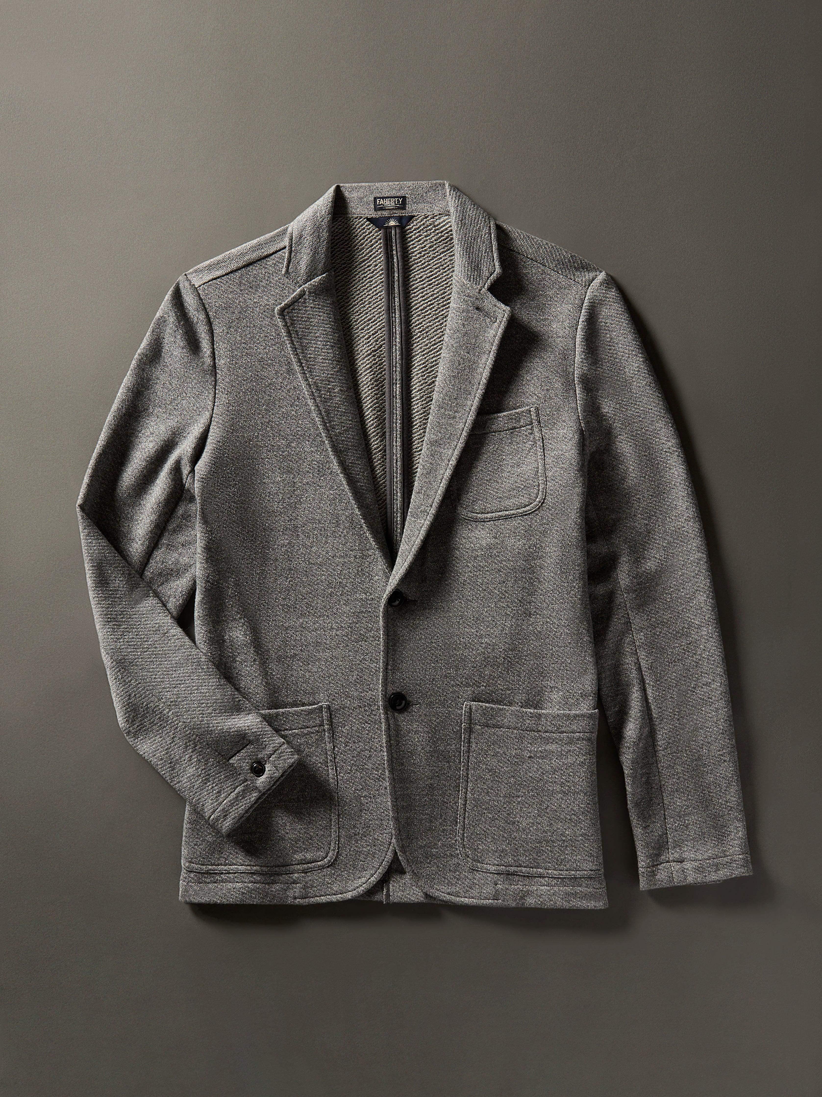 Inlet Knit Blazer (Short) - Medium Grey Melange Male Product Image