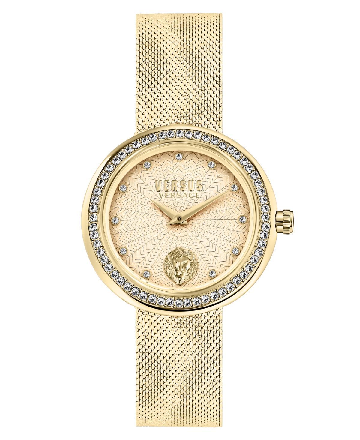 Versus Versace Womens Two-Hand Quartz Lea Gold-Tone Stainless Steel Bracelet 35mm Product Image