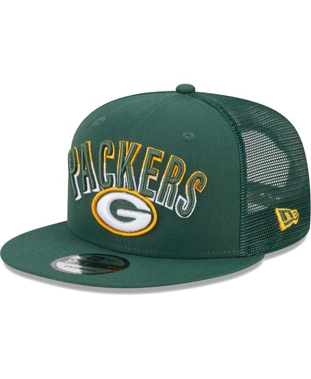 Mens New Era Green Green Bay Packers Grade Trucker 9FIFTY Snapback Hat Product Image