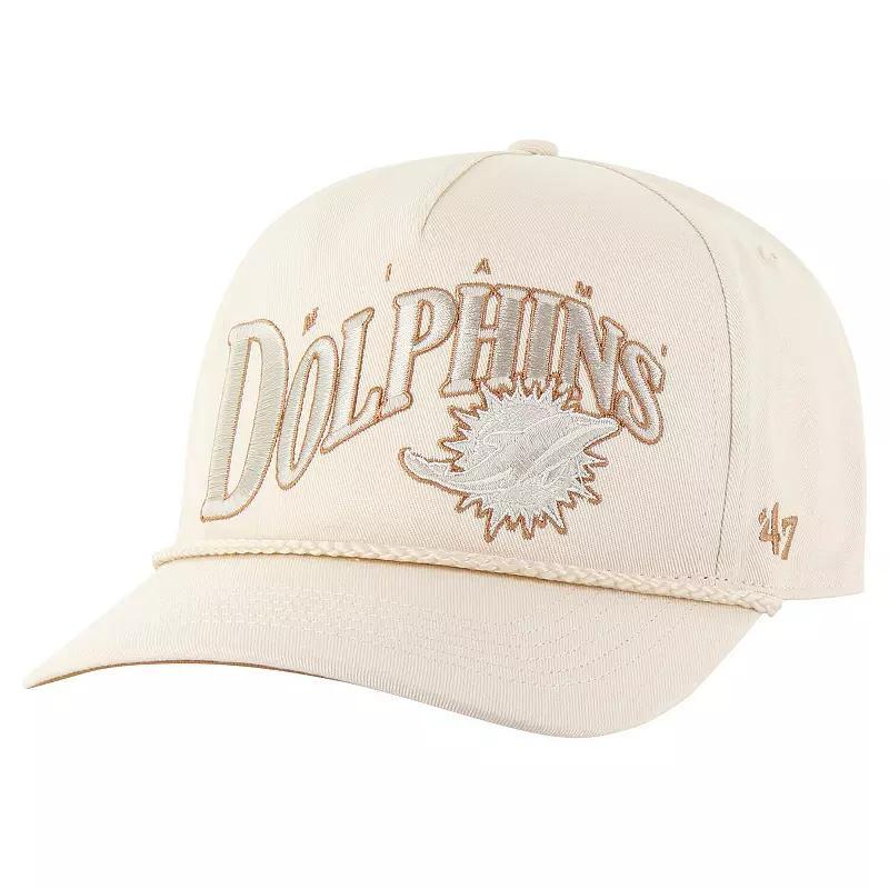 Mens 47 Natural Miami Dolphins Wave Rope Hitch Adjustable Hat Product Image