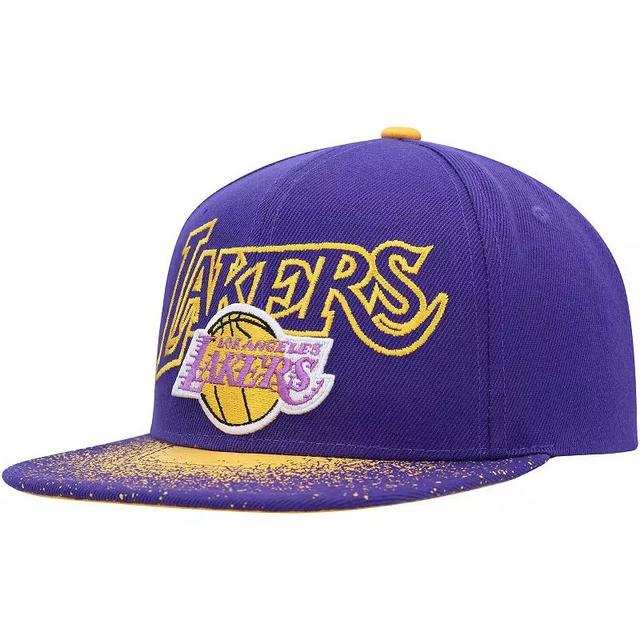 Mens Mitchell & Ness Purple Los Angeles Lakers Hardwood Classics Energy Re-Take Speckle Brim Snapback Hat Product Image