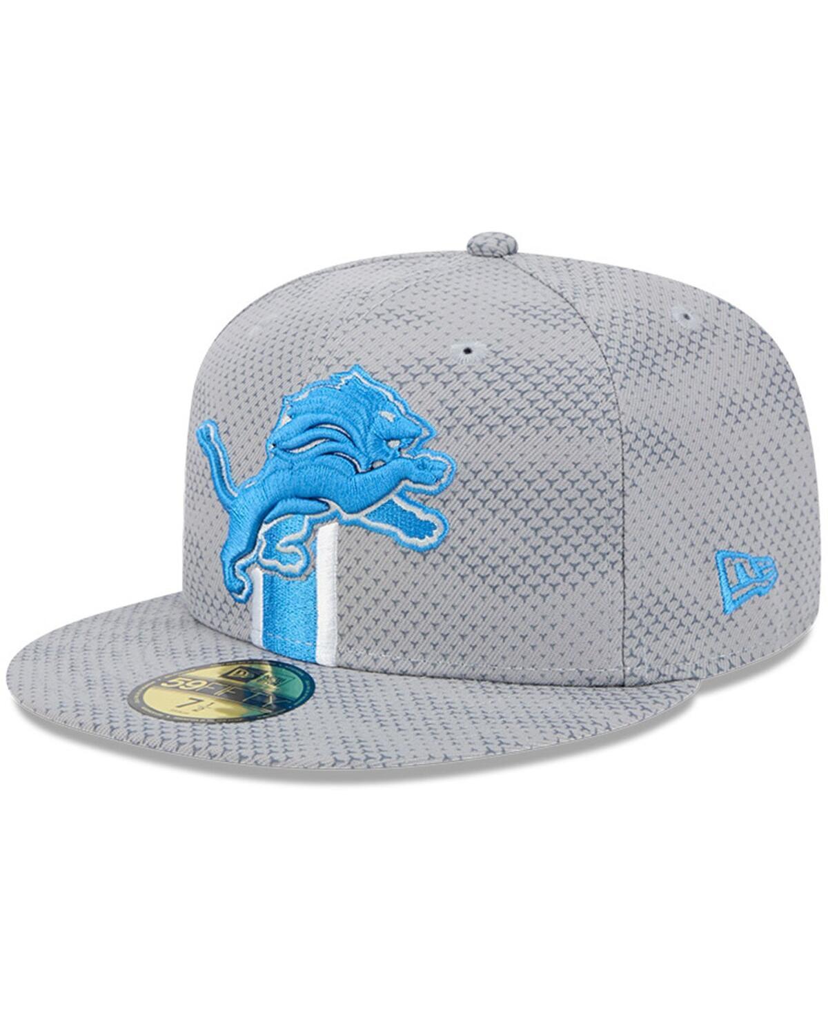 New Era Mens Gray Detroit Lions 2024 Sideline 59FIFTY Fitted Hat Product Image