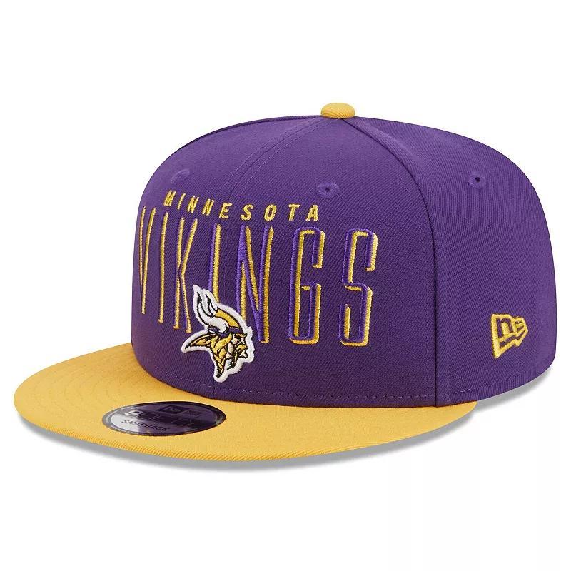 Mens New Era /Gold Minnesota Vikings Headline 9FIFTY Snapback Hat Product Image