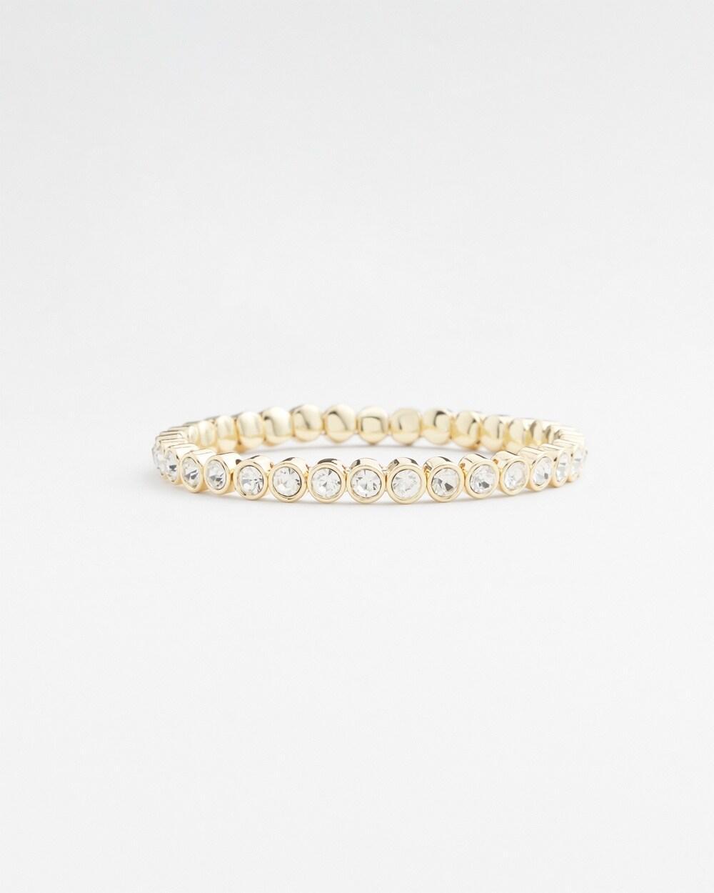 Faux Tennis Stretch Bracelet   Chico's - Gold - Women Product Image