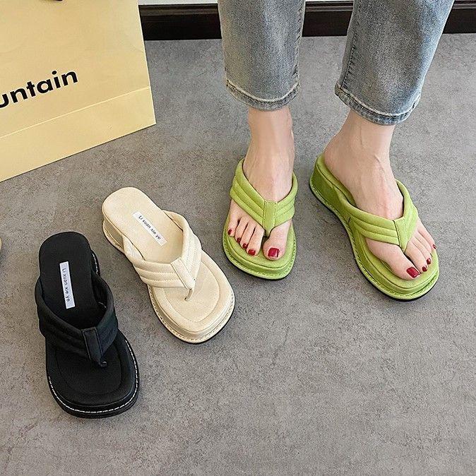 Platform Wedge Heel Flip-Flops Product Image