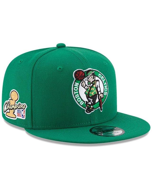 New Era Mens Kelly-Green Boston Celtics 2024 Nba Finals Champions Side Patch 9FIFTY Snapback Hat Product Image