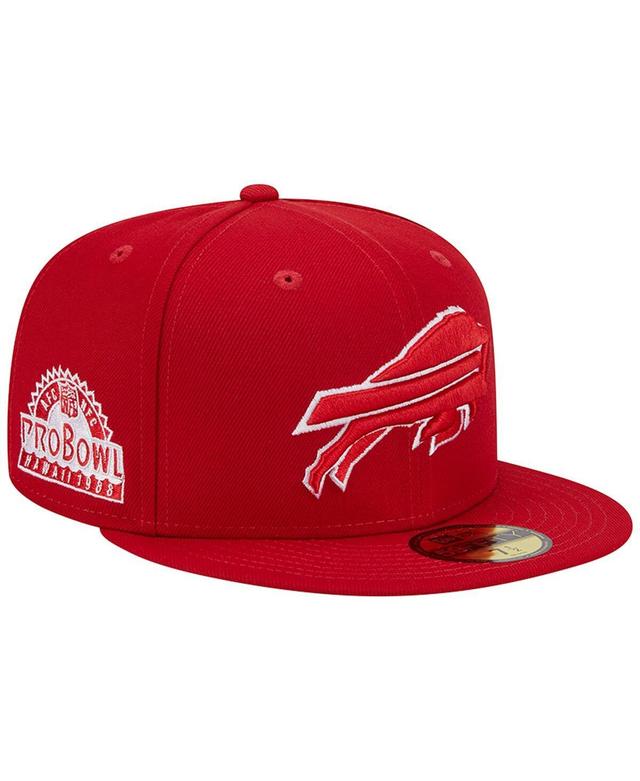 Mens New Era Scarlet Buffalo Bills 1998 Hawaii Pro Bowl Main Patch 59FIFTY Fitted Hat Product Image