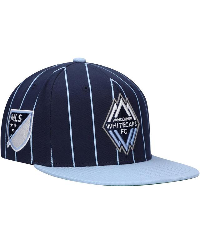 Mens Mitchell & Ness Navy Vancouver Whitecaps FC Team Pin Snapback Hat, Vwc Blue Product Image