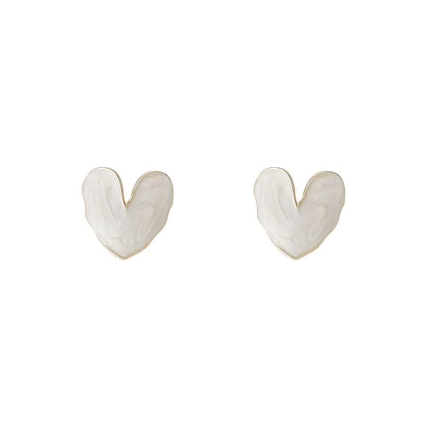 Heart Glaze Alloy Stud Earring Product Image