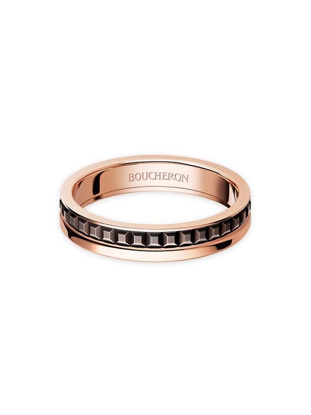 Unisex Quatre Classique Two-Tone 18K Gold Wedding Band Product Image