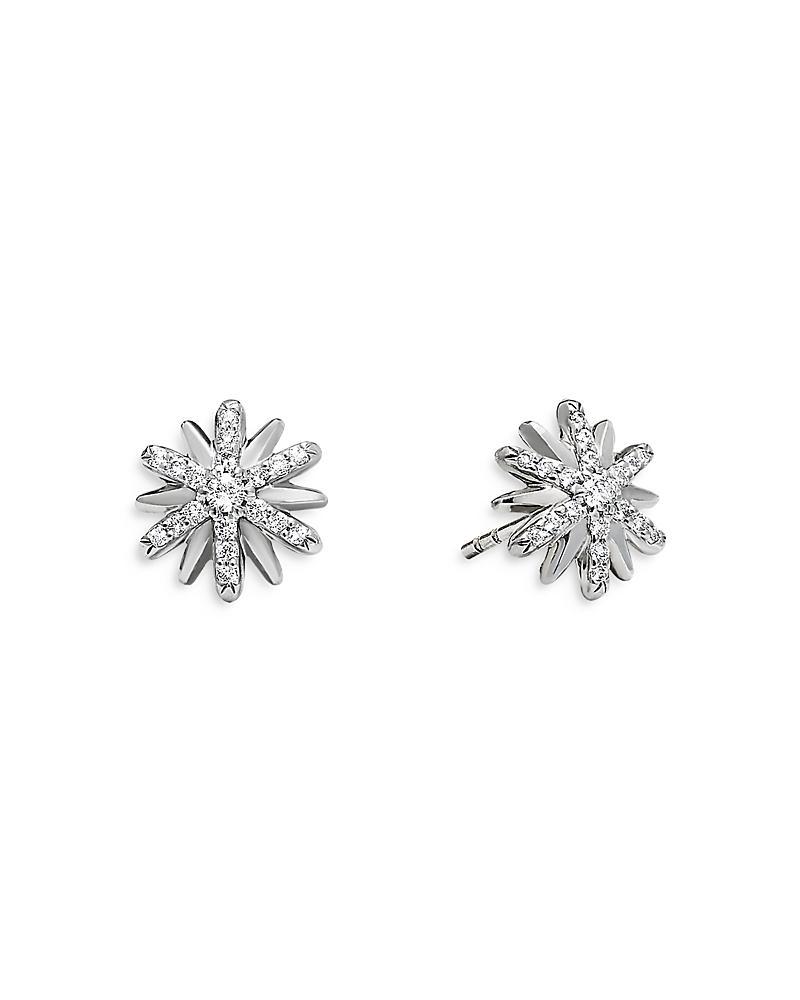 Womens Petite Starburst Stud Earrings with Pav Diamonds Product Image