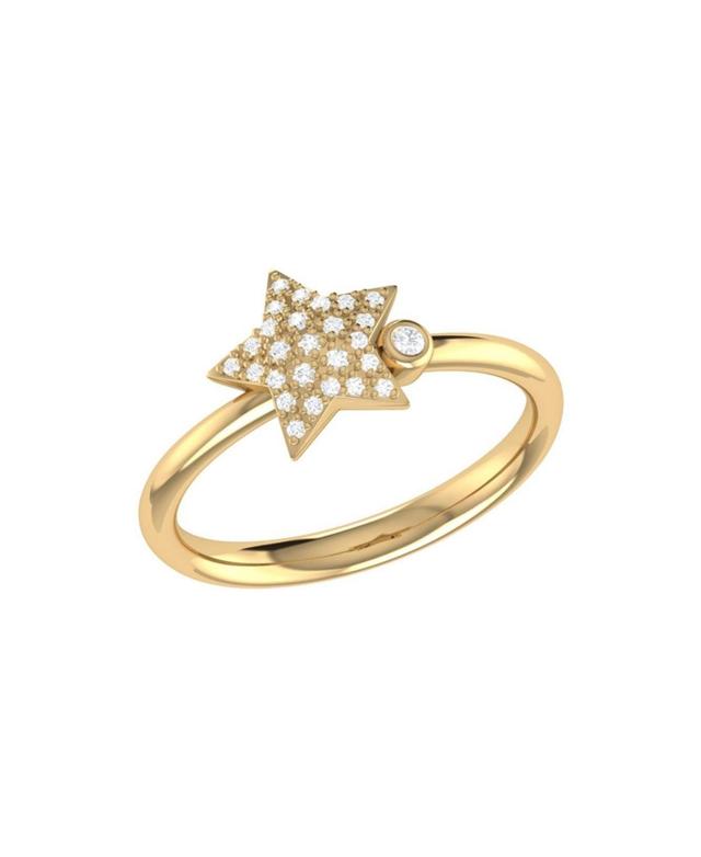 LuvMyJewelry Dazzling Star Bezel Design Sterling Silver Diamond Women Ring Product Image