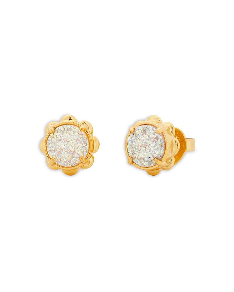 Womens Glam Goldtone & Agate Stud Earrings Product Image