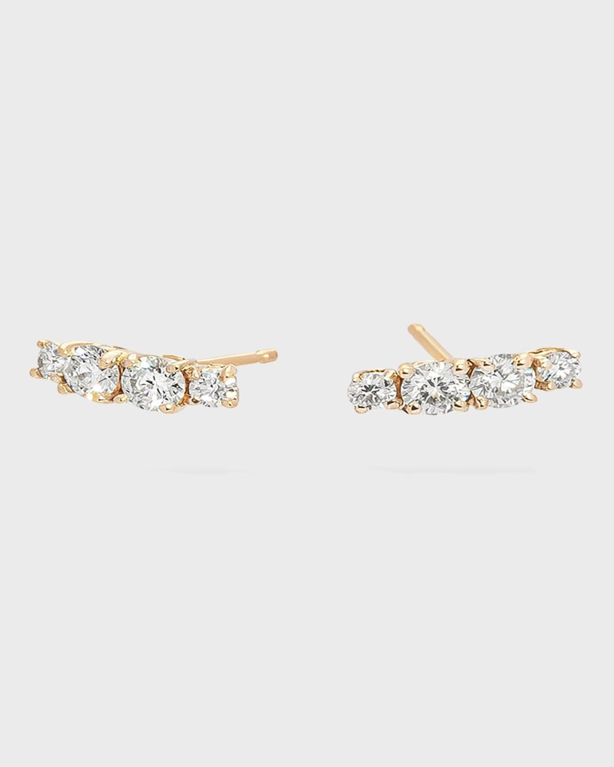 14k Solo Cluster Diamond Studs Product Image