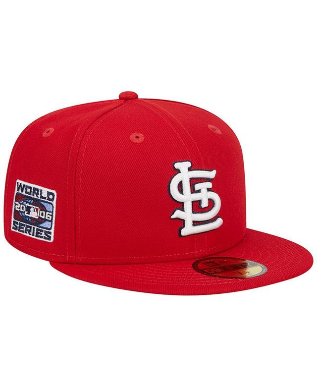 Mens New Era Red St. Louis Cardinals 2006 World Series Team Color 59FIFTY Fitted Hat Product Image