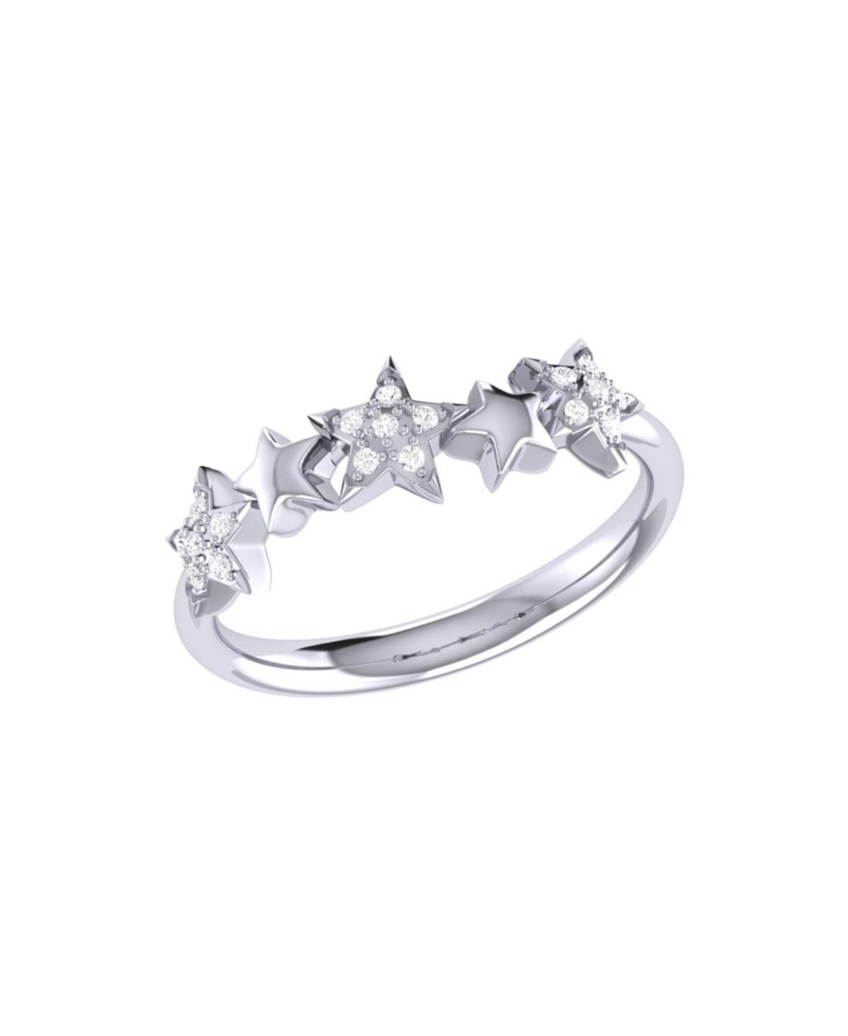 LuvMyJewelry Sparkling Starry Lane Design Sterling Silver Diamond Women Ring Product Image